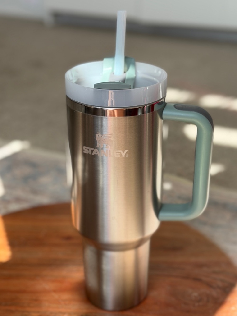 Stanley Stainless Steel Travel Tumbler with Mint Accents